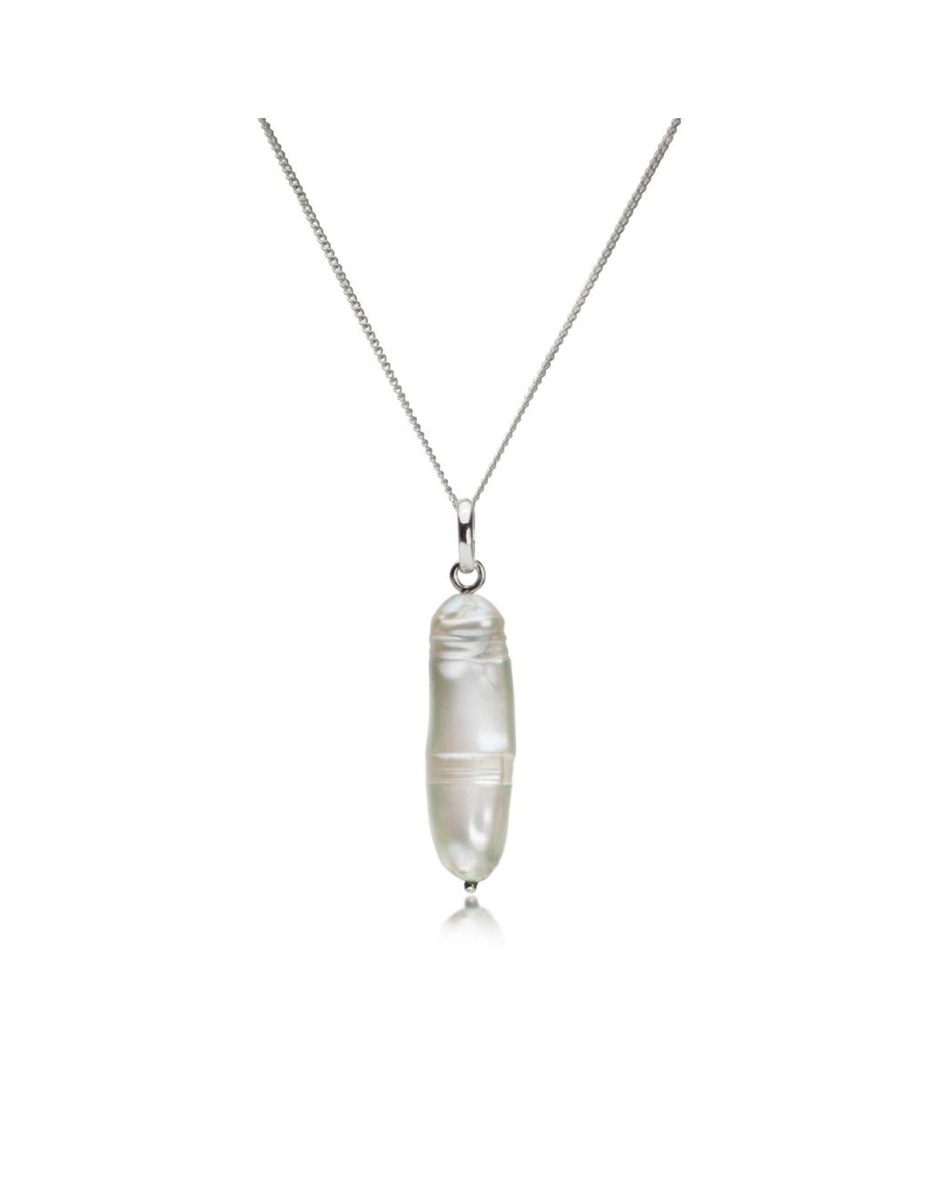 The Jewellery Store London Metallic Thick Biwa Pearl Necklace