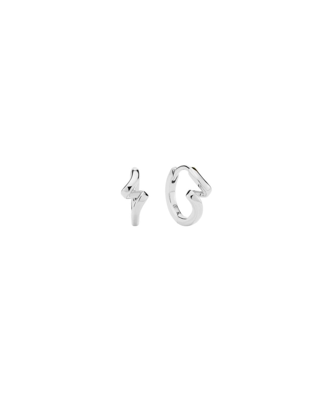 Vanhi White Ribbon Twist Huggies