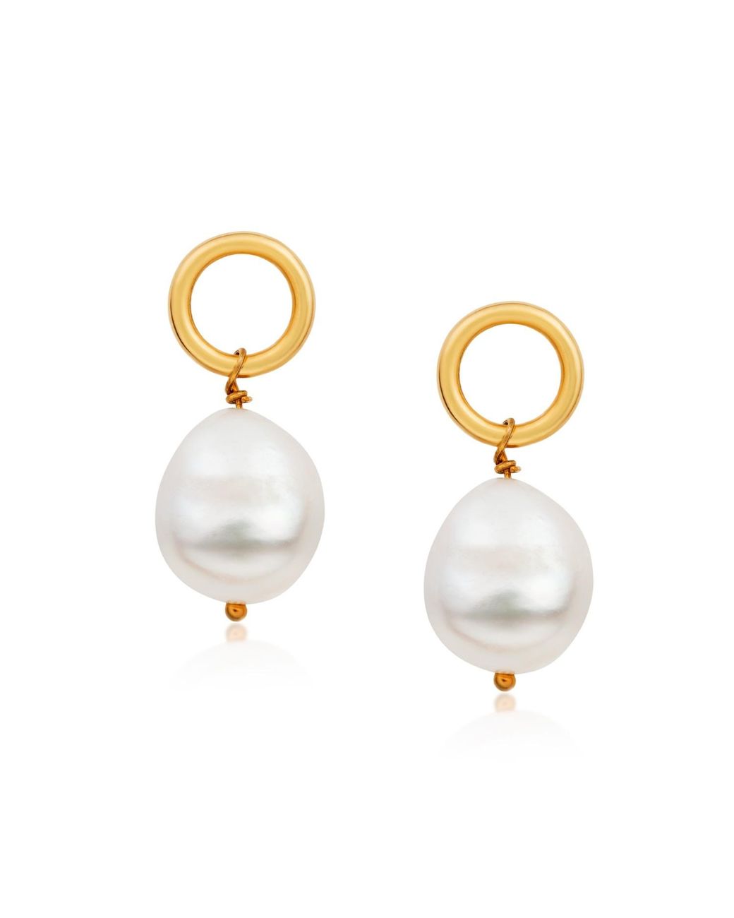Preeti Sandhu Metallic Baroque Pearl Earring