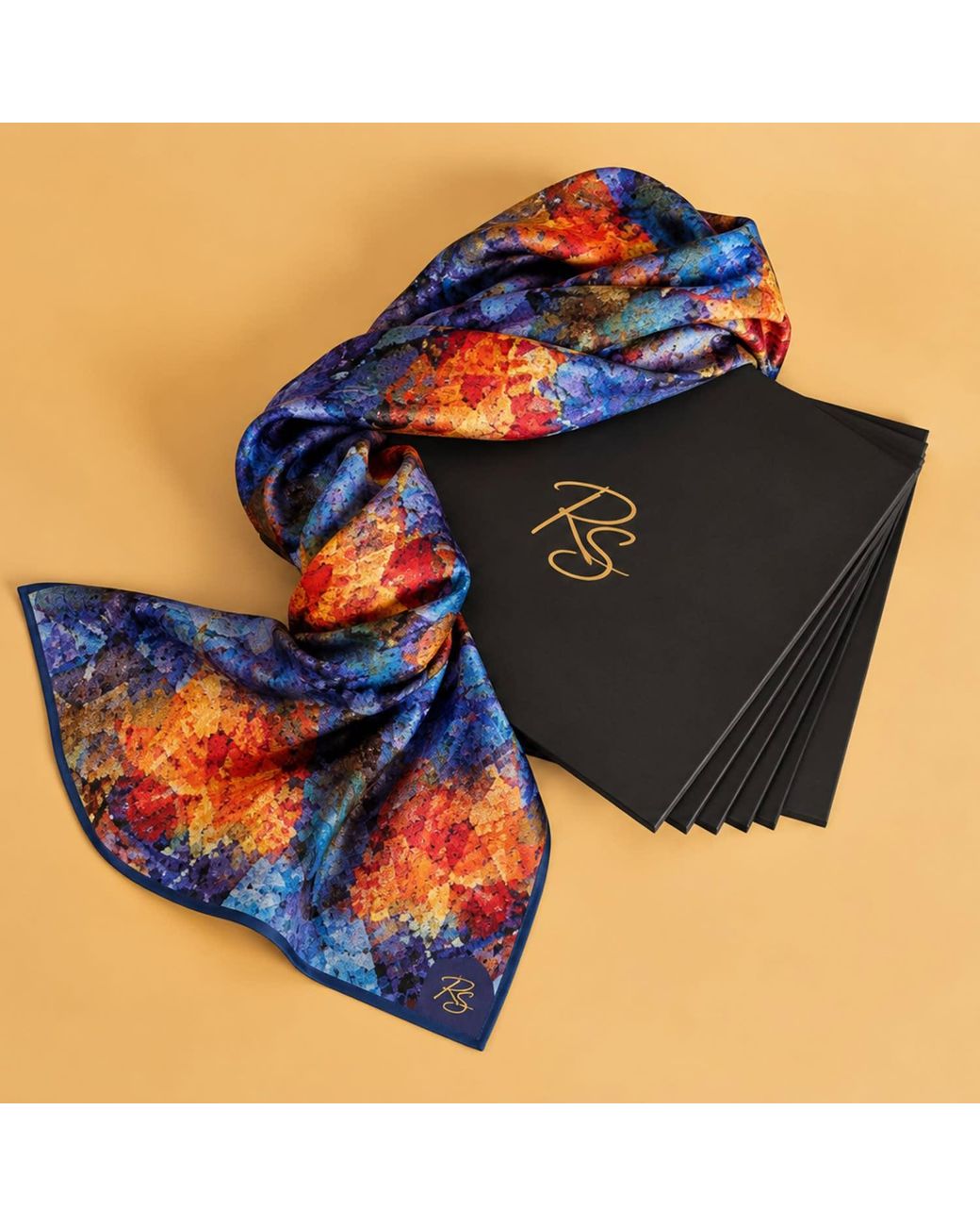 Richard Stone Studio Blue Twilight Silk Scarf