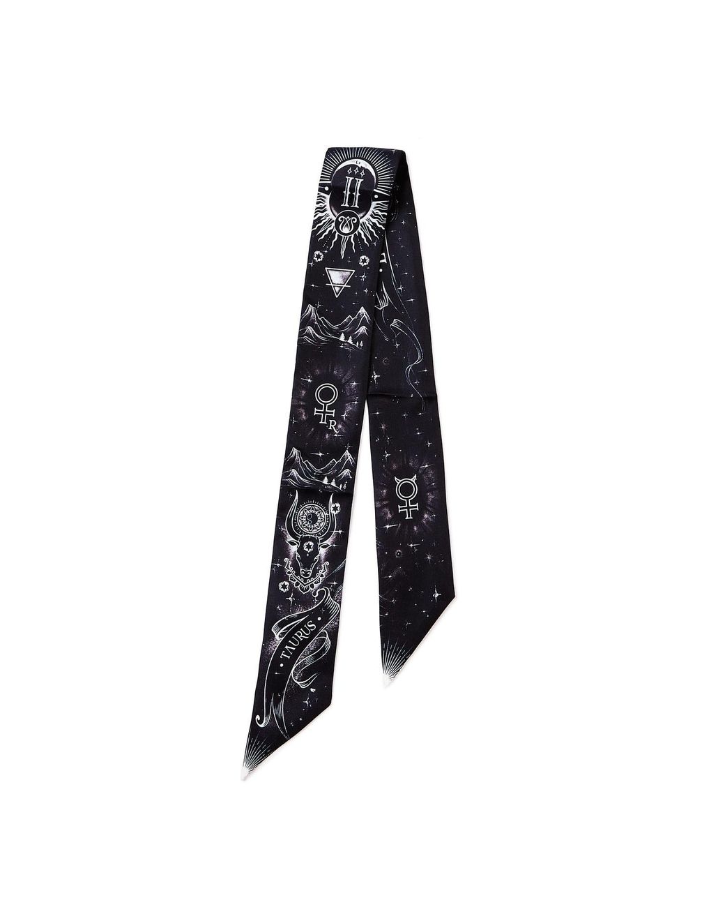Silk&Soul Black Taurus Zodiac Twilly