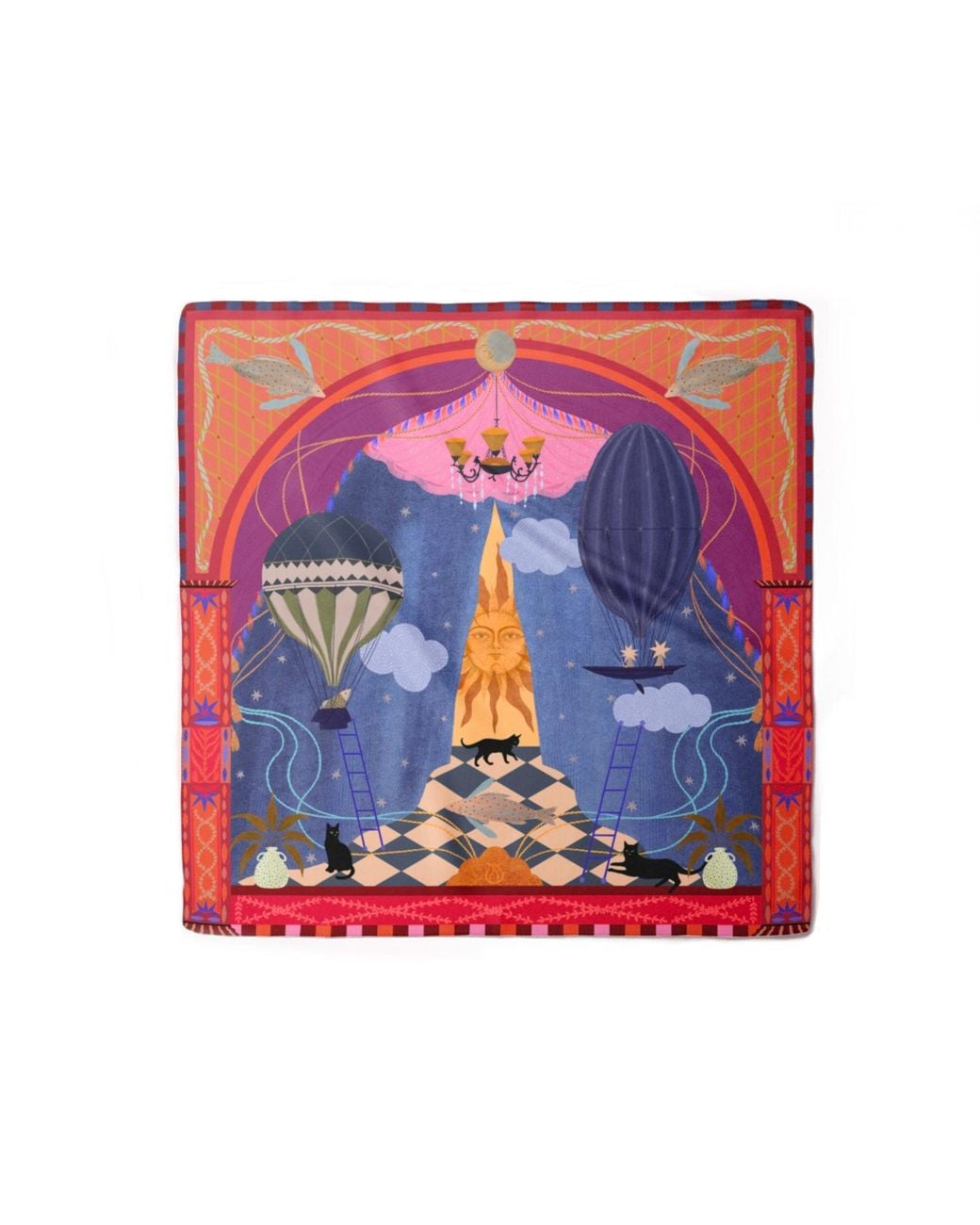 Silk&Soul Red Childhood Dreams Scarf