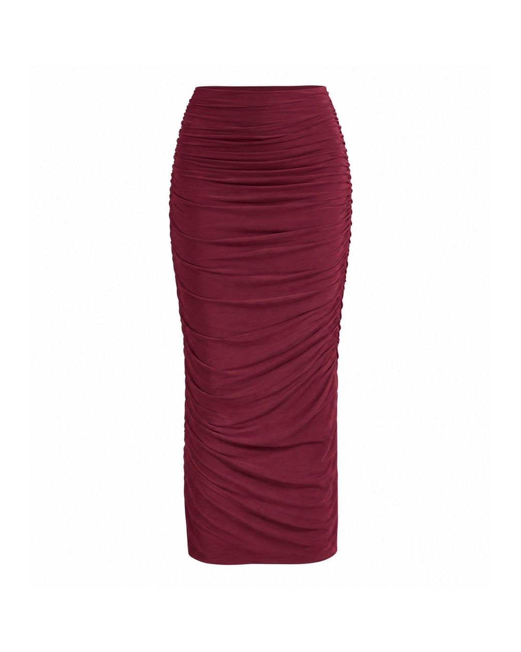 Polyester Studio Alia Studio Adore Midi Skirt in Red | Lyst
