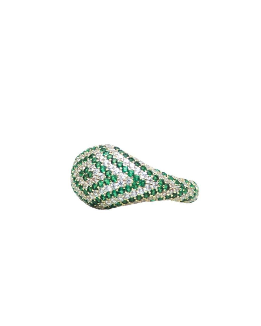 Native Gem Green Axel Ring- Emerald