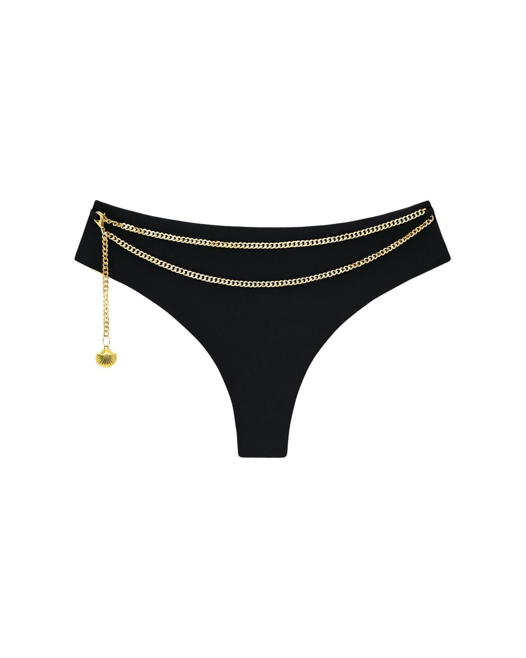 Adriana Pappas Designs Black Riviera Bottoms With Chain