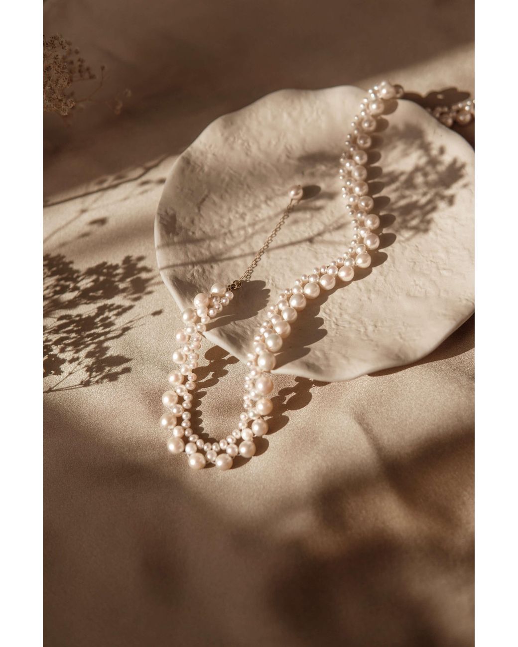 Katy Faye Metallic Adèle Pearl Necklace