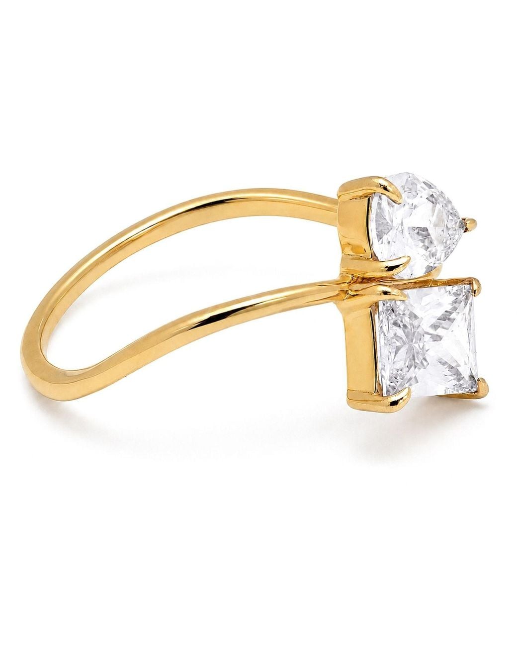 Belinda Jewelz Metallic Topaz Wavy Toi Et Moi Birthstone Ring