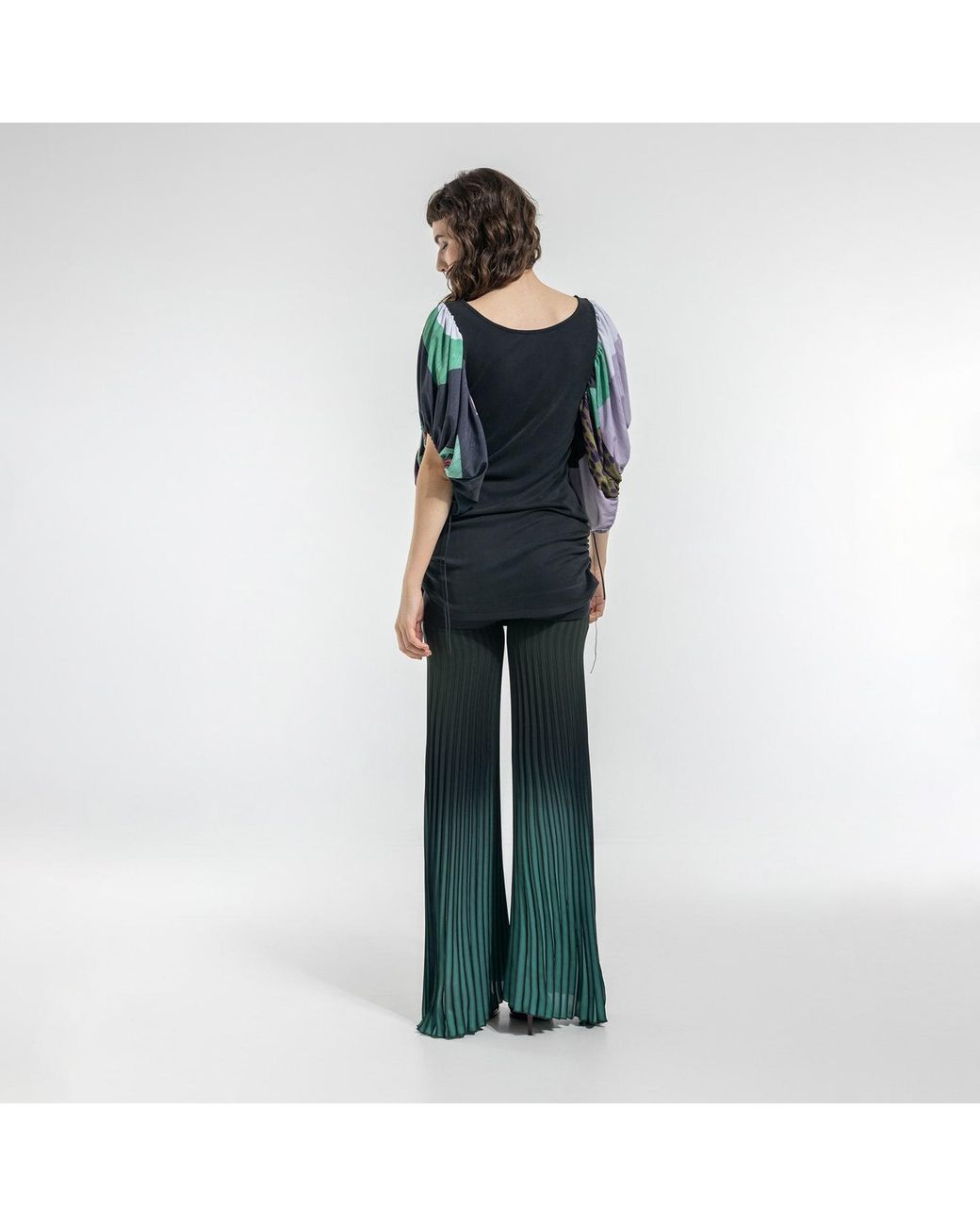 ARTISTA Blue Vibe Pleated Pants