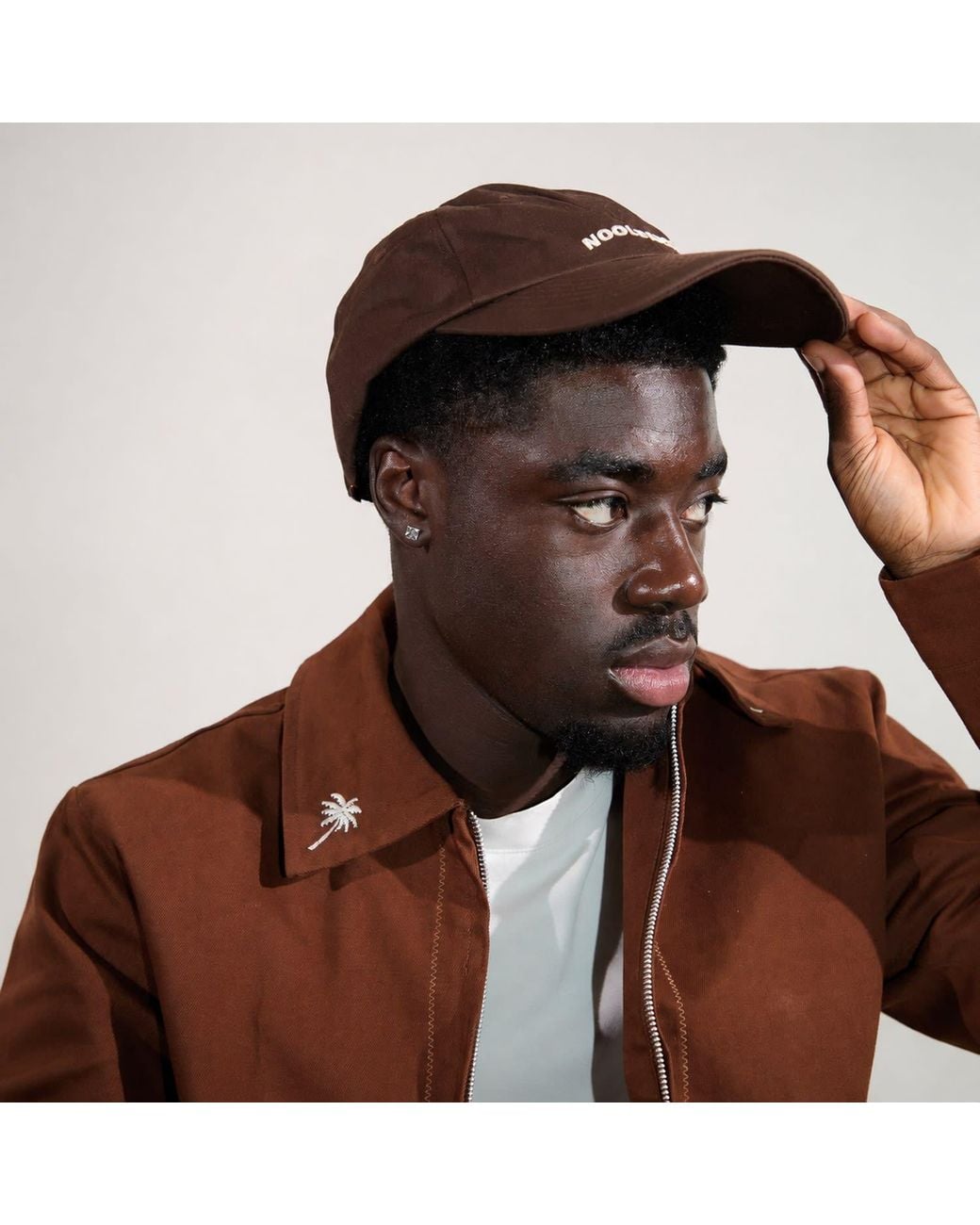 Nooltrends Brown Mocha Embroidered Cap for men