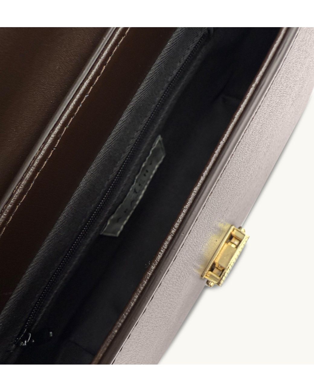 Apatchy London Black The Flora Chocolate Leather Bag