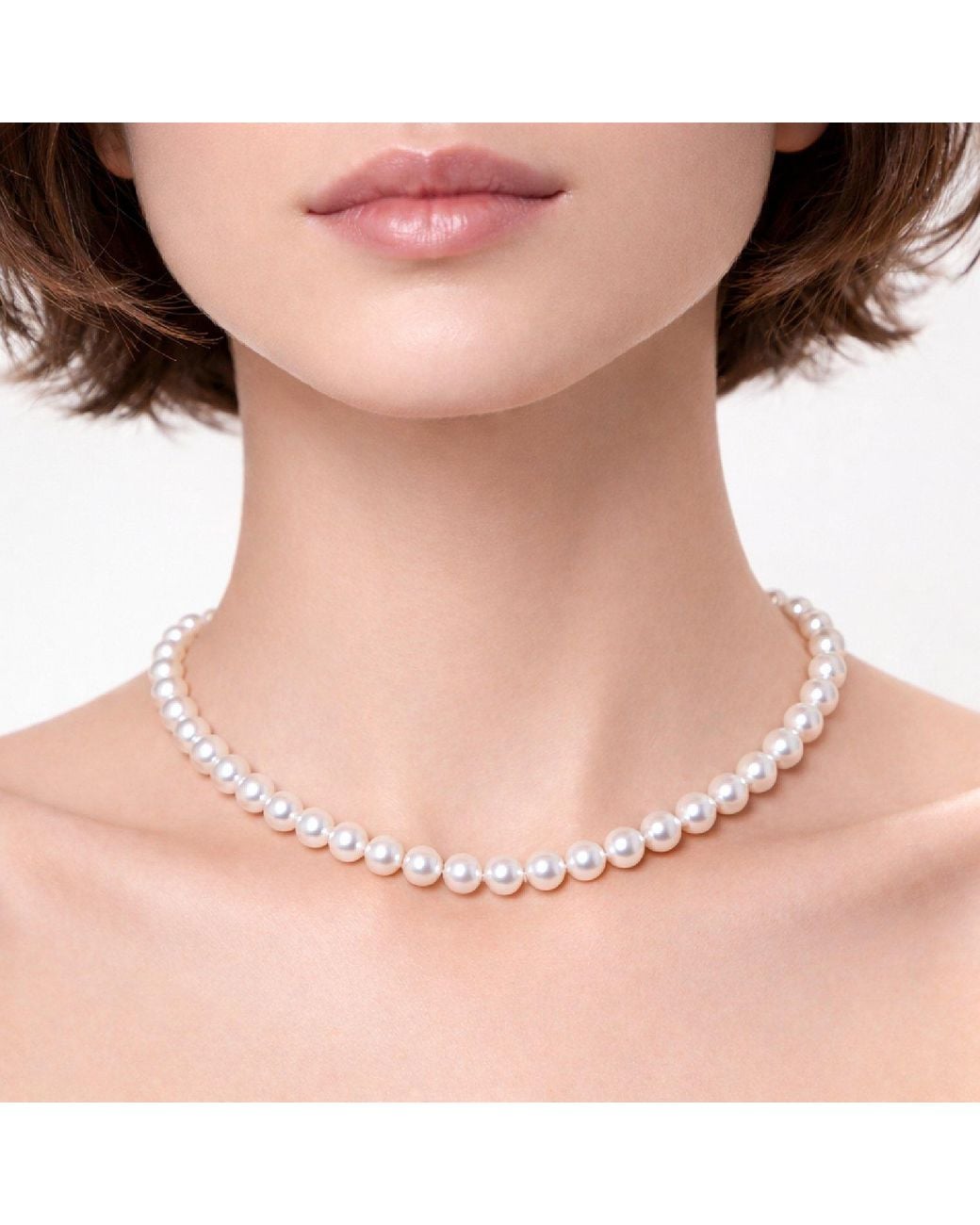 Unaloe Metallic Natural Pearl Necklace