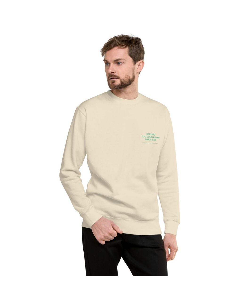 Anchor and Crew Blue Neutrals Natural Set Point Social Volleyball Club League Organic Cotton Sweatshirt