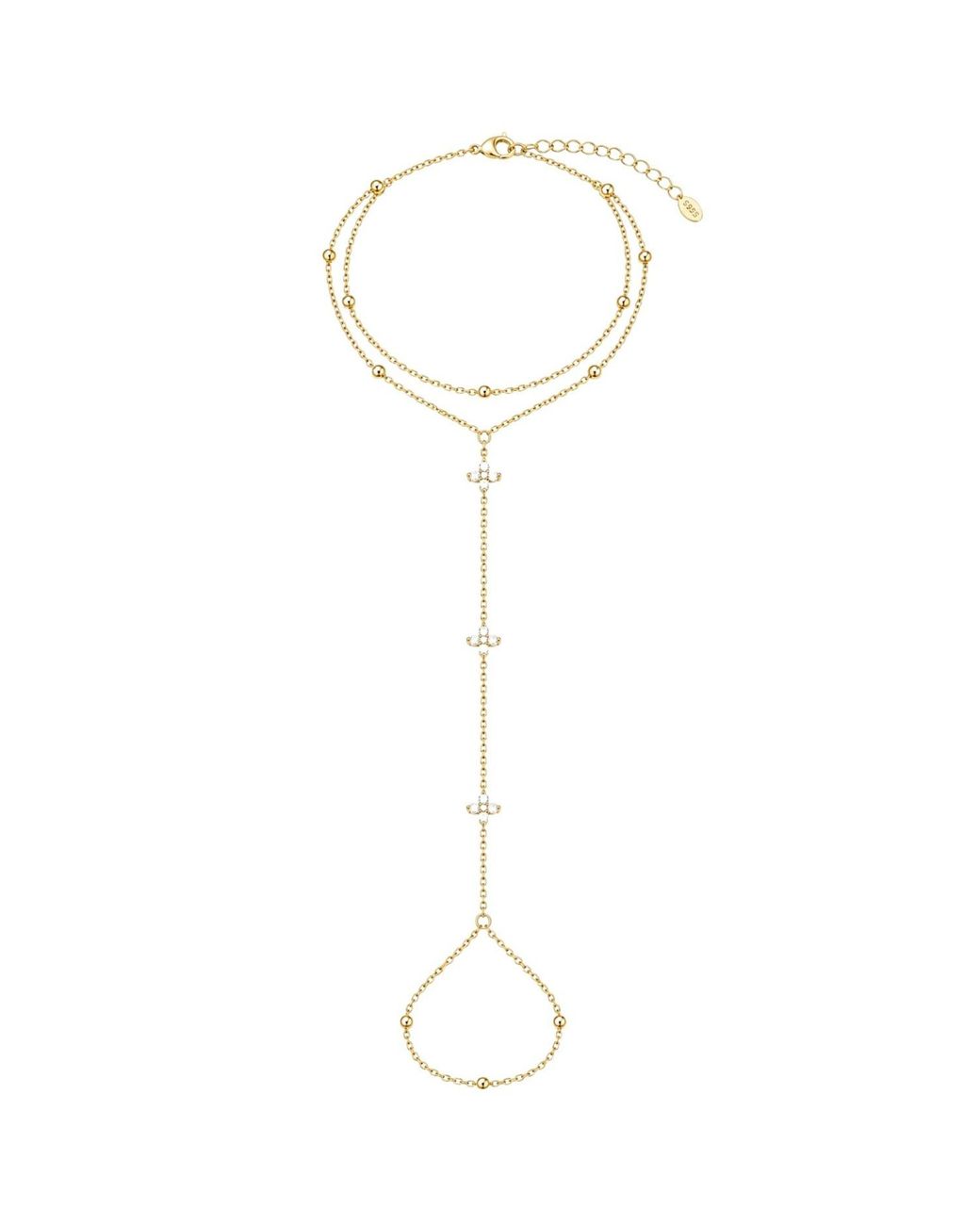 Uchi and Soto Metallic Kinmokusei & Stone Hand Chain