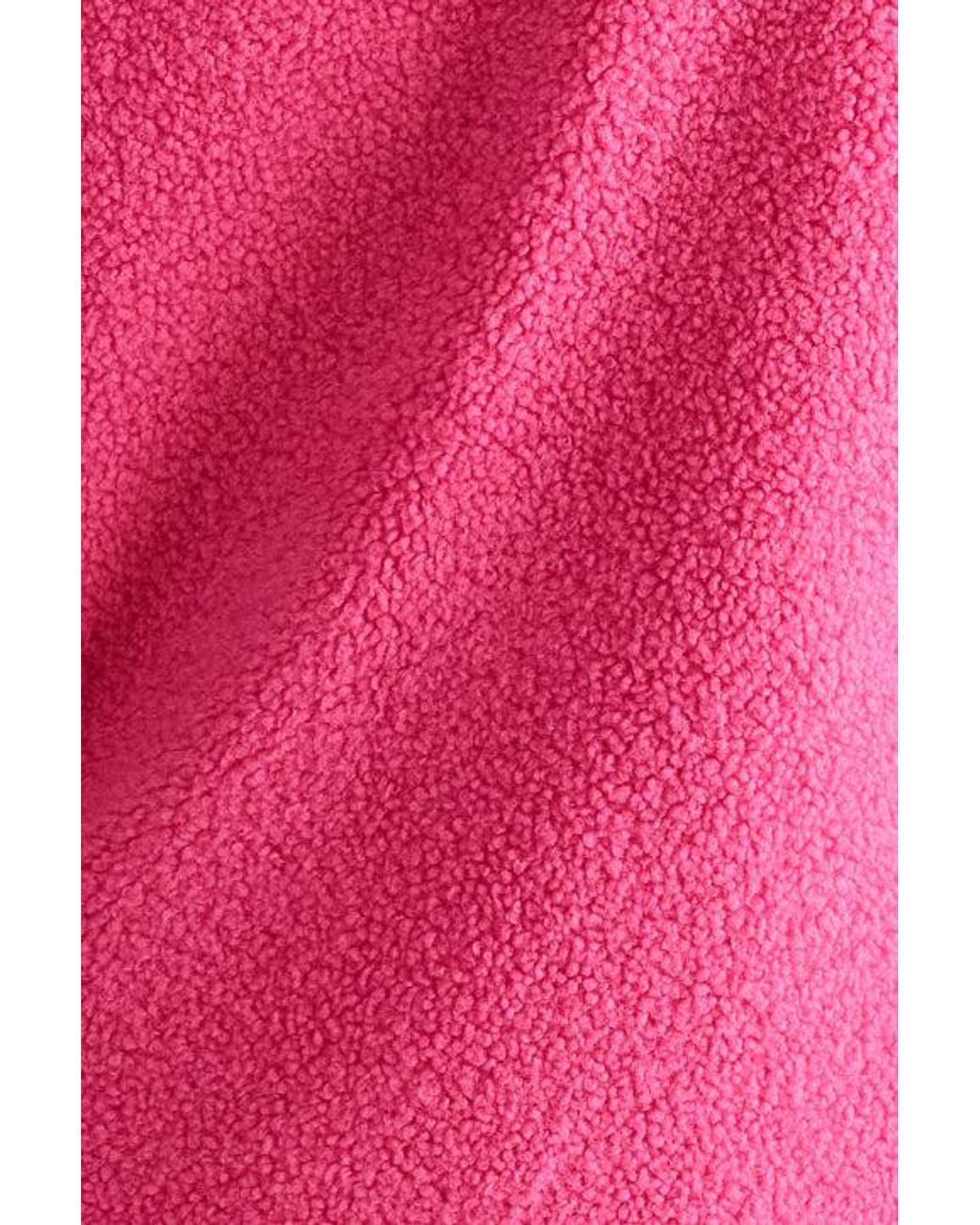 Louche Pink Apple Borg Faux Fur Collar Cropped Jacket –
