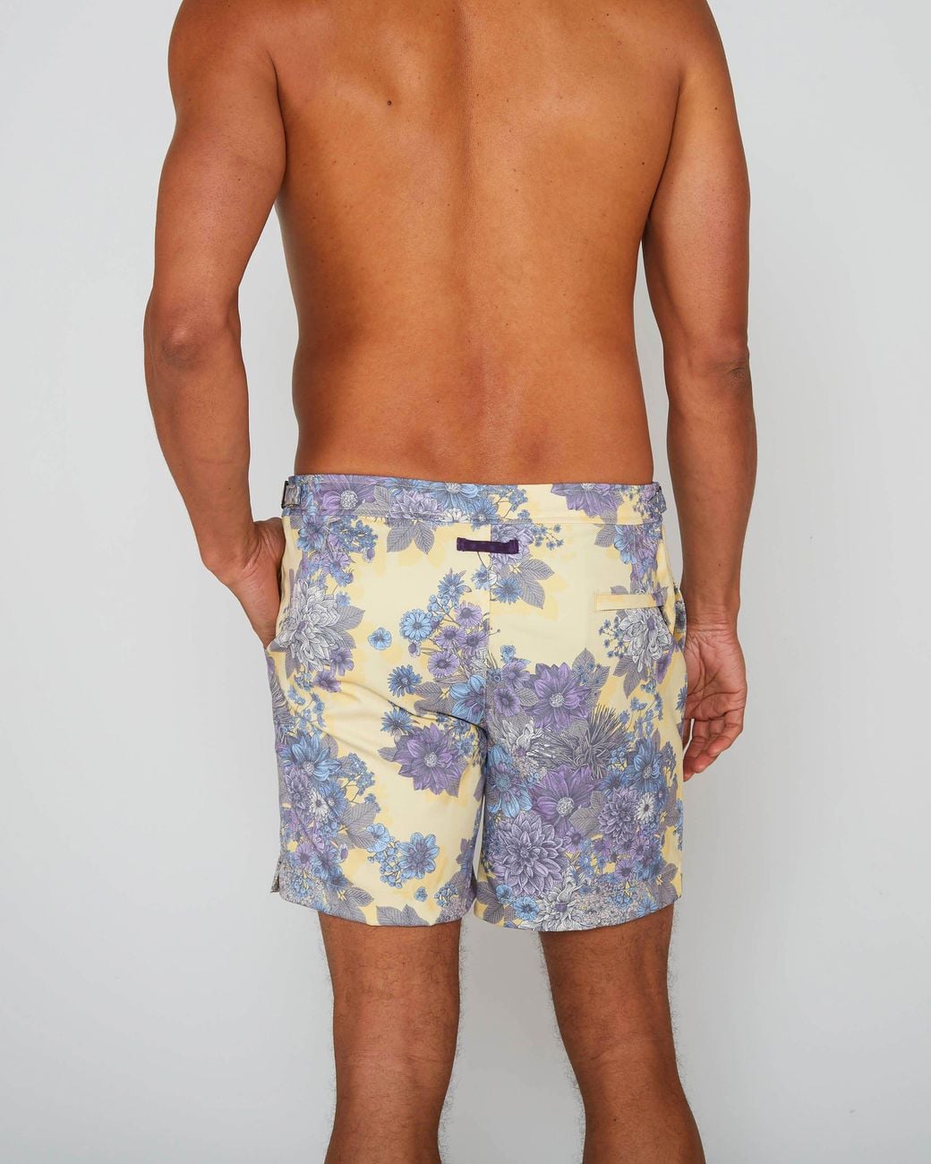 Lords of Harlech Blue Neptune Dream Meadow Tailored Swim Short for men