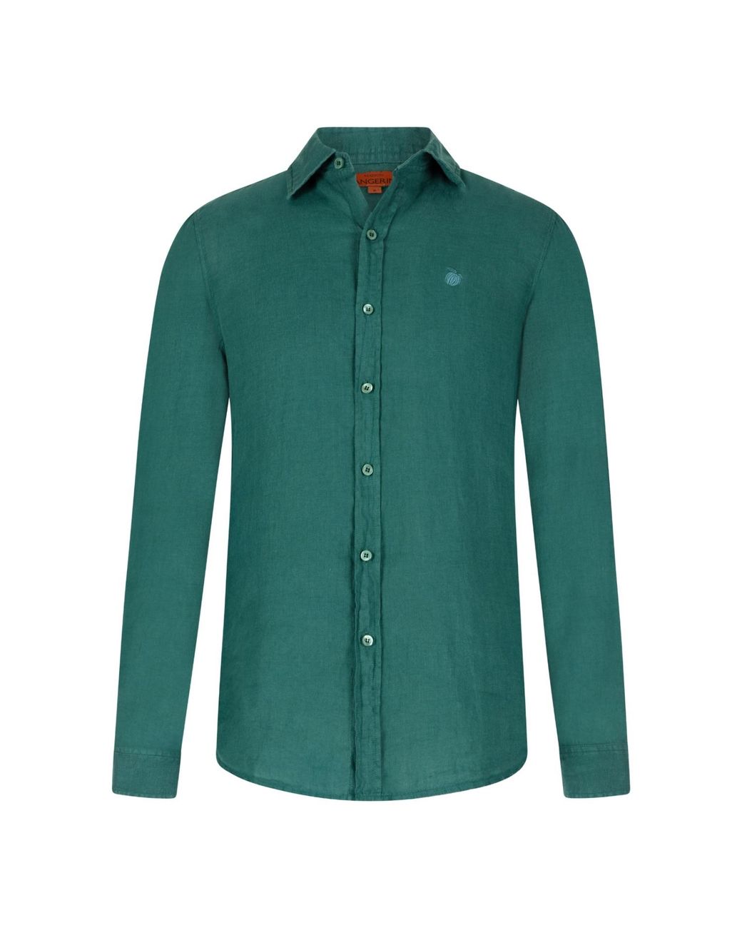 Maison Tangerine Green Basil Linen Shirt For for men