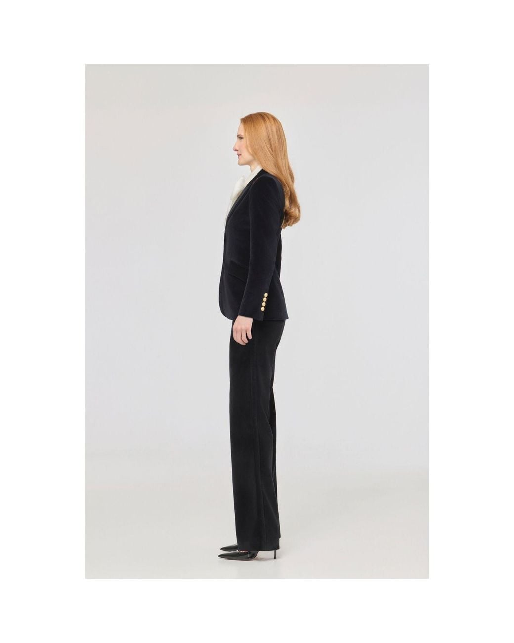 The Extreme Collection Black Velvet Blazer Oliva