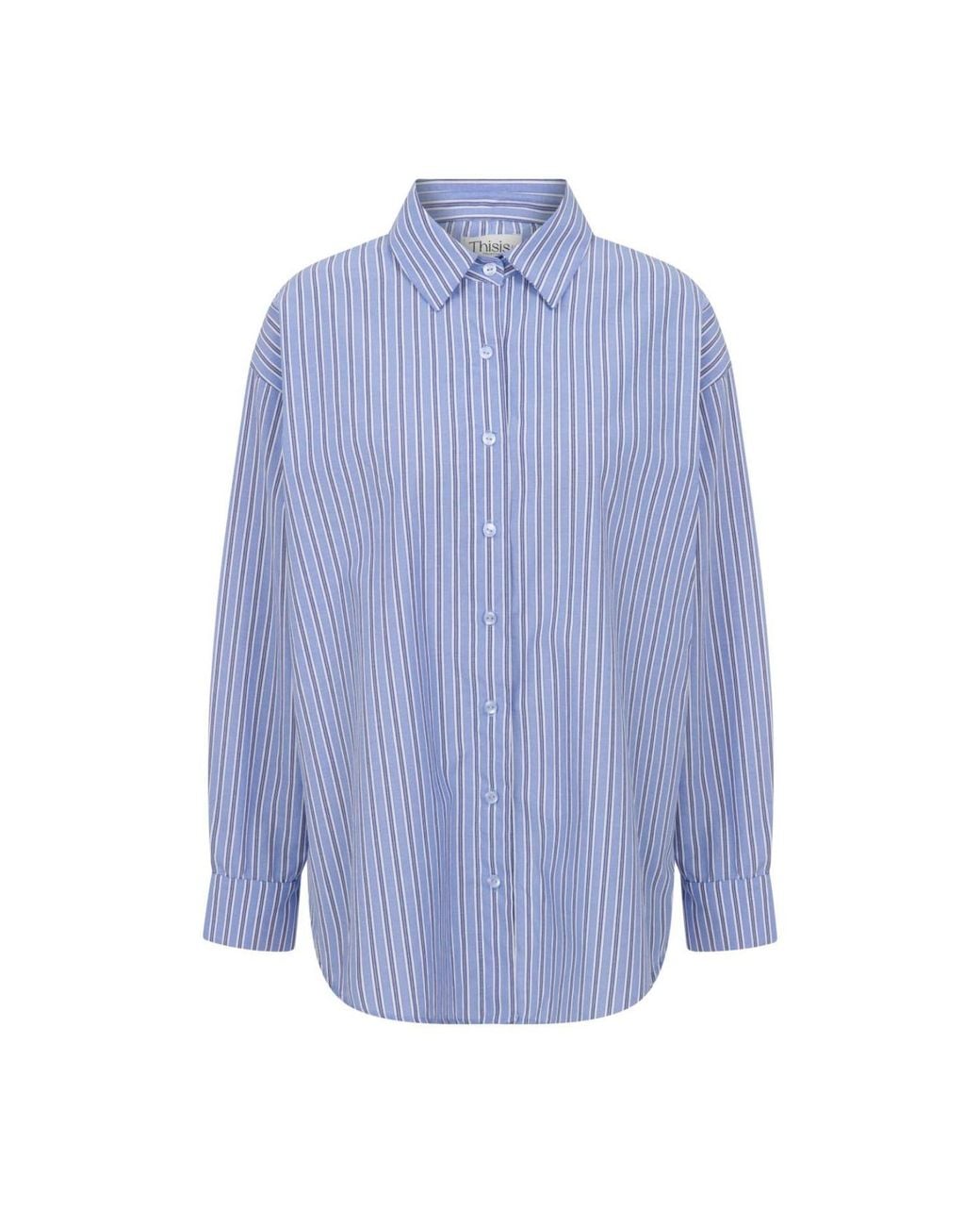 Thisisu Collection Blue Skyline Stripes Shirt