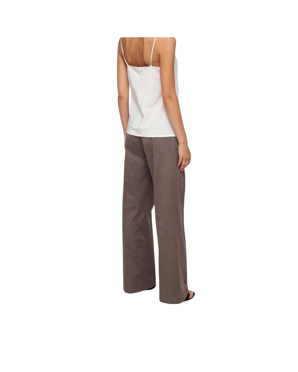 Humans & Land Brown Taupe Straight Pants