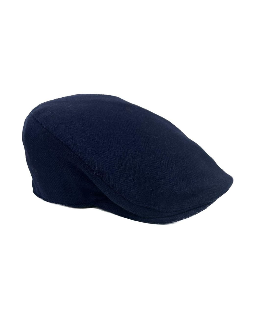 Kinalba Blue Cashmere Flat Cap for men