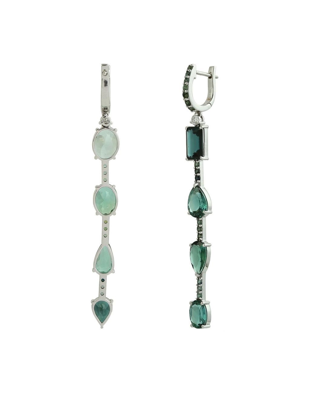 Artisan White Tourmaline Drop Earrings