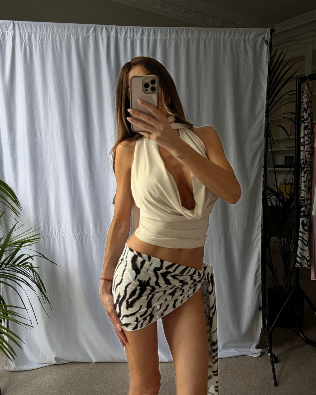 Alia Studio White Neutrals Frisson Top