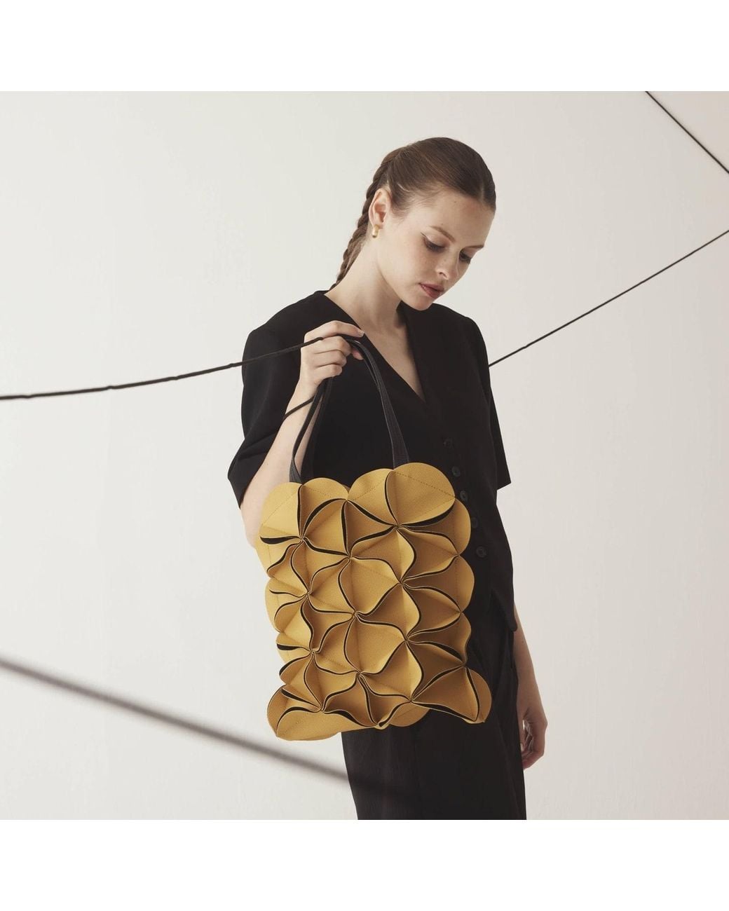 ELEMOOD_Japan Metallic Blossom Tote Bag Office