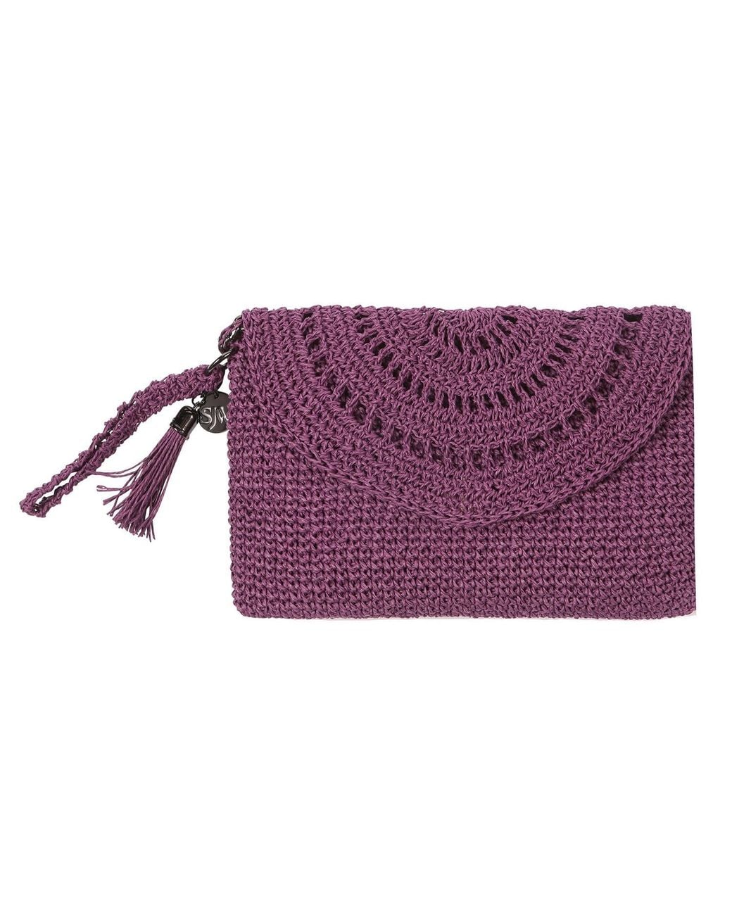 SJW BAGS LONDON Purple Grace Hand Crochet Bag