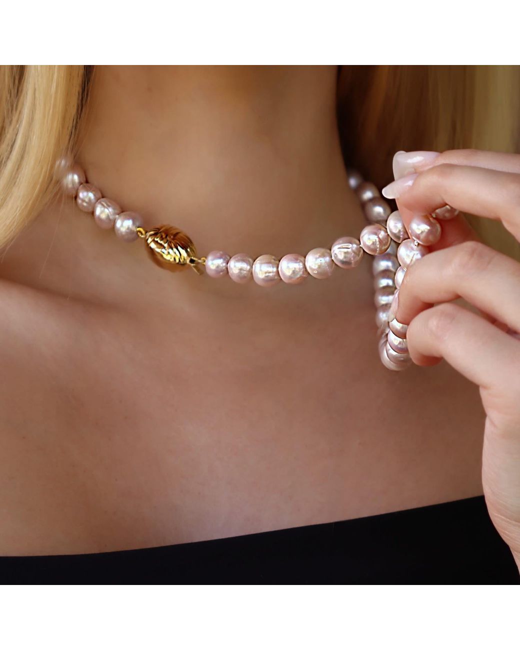 Mineralgems•Studio Pink Pearl Necklace
