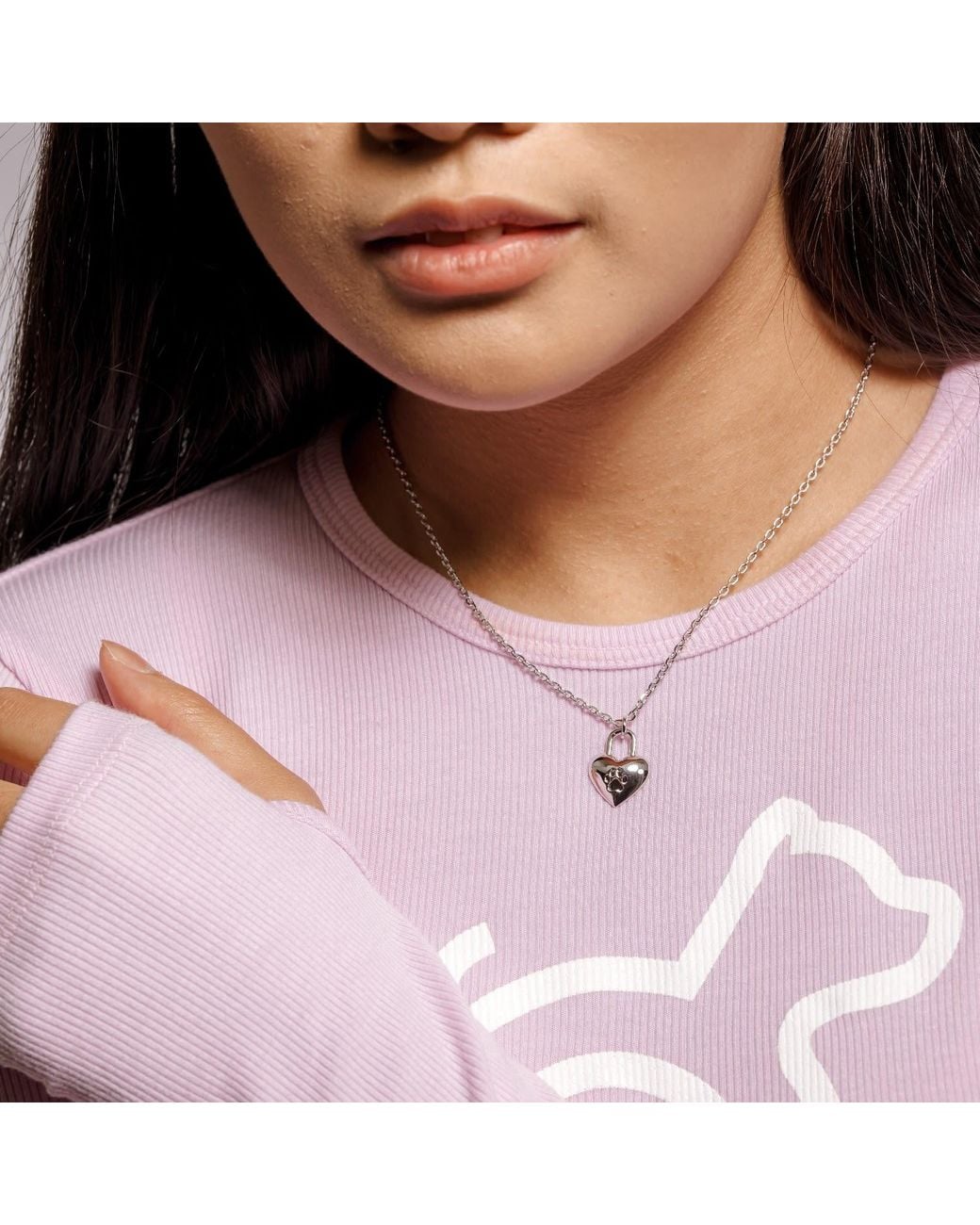 Cloud Haven Metallic Keys To My Heart Necklace