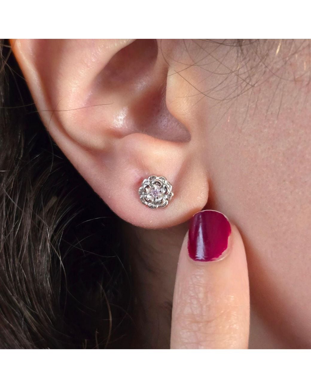 Sophelia Metallic Toumaline October Birthstone Marigold Birthflower Sterling Stud Earrings