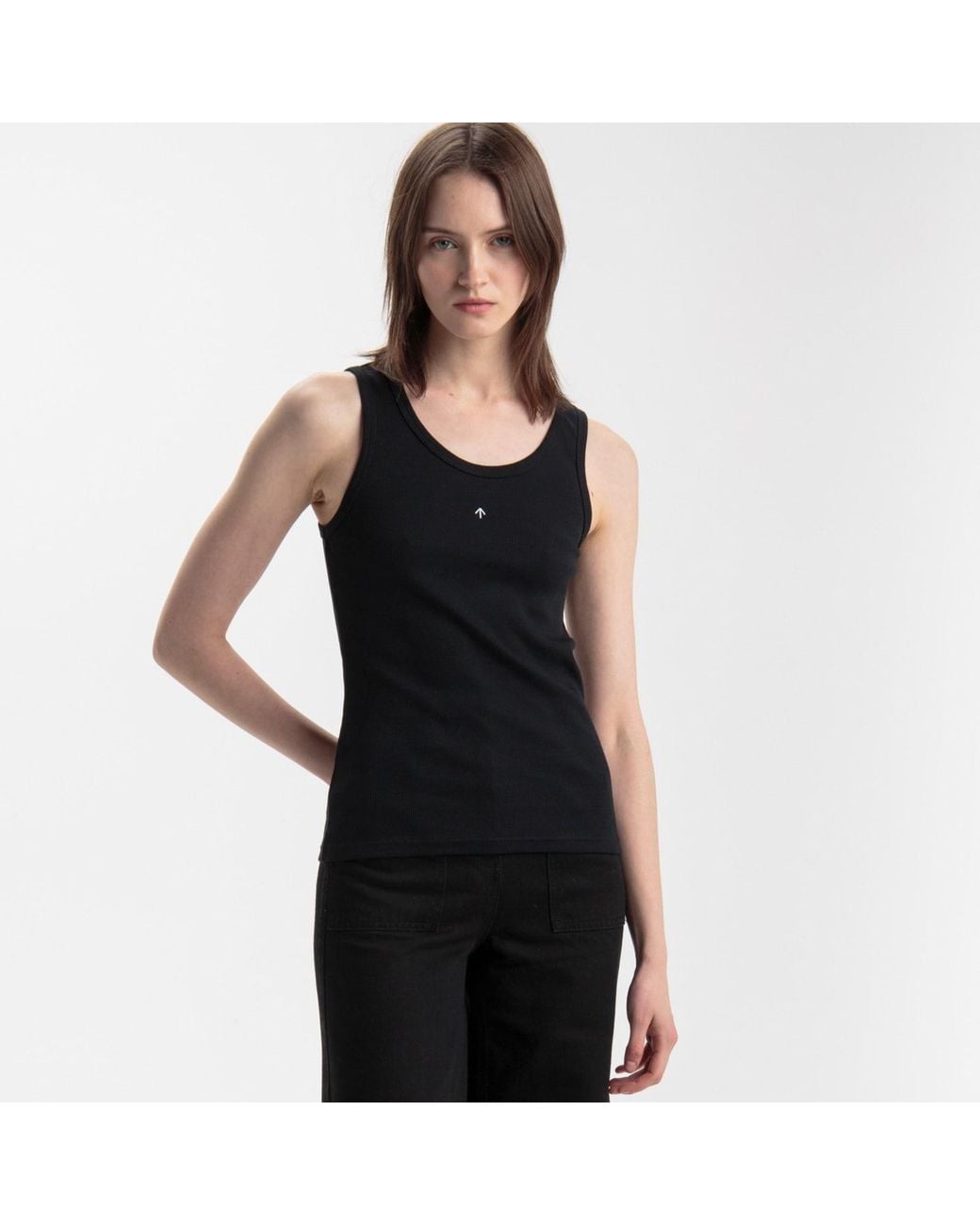 Reet Aus Black Tank Top For Basic