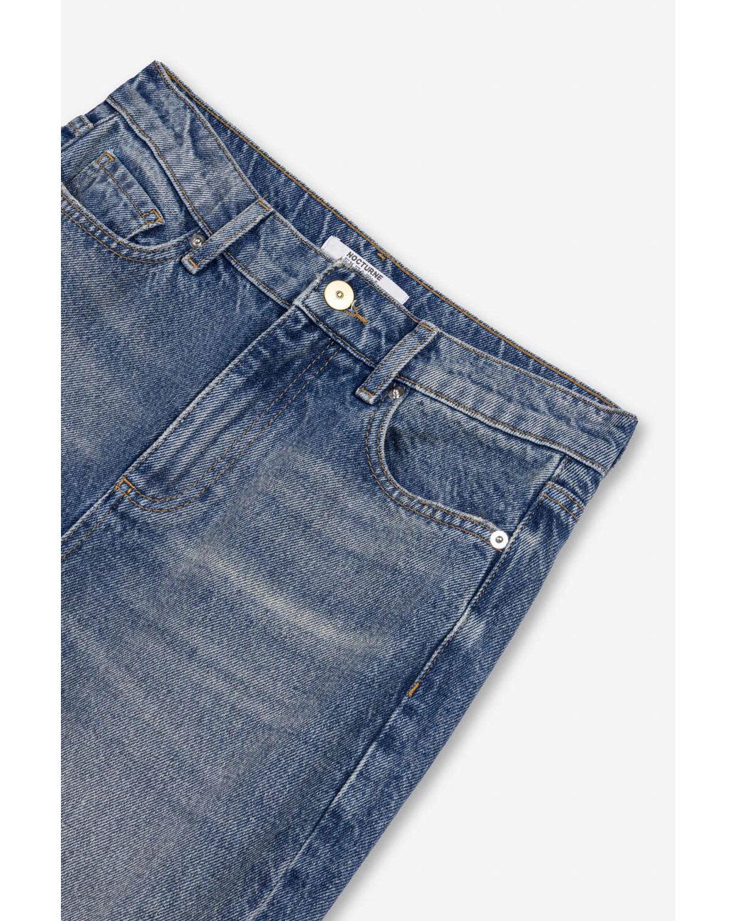 Nocturne Blue High-Waist Barrel Leg Jeans