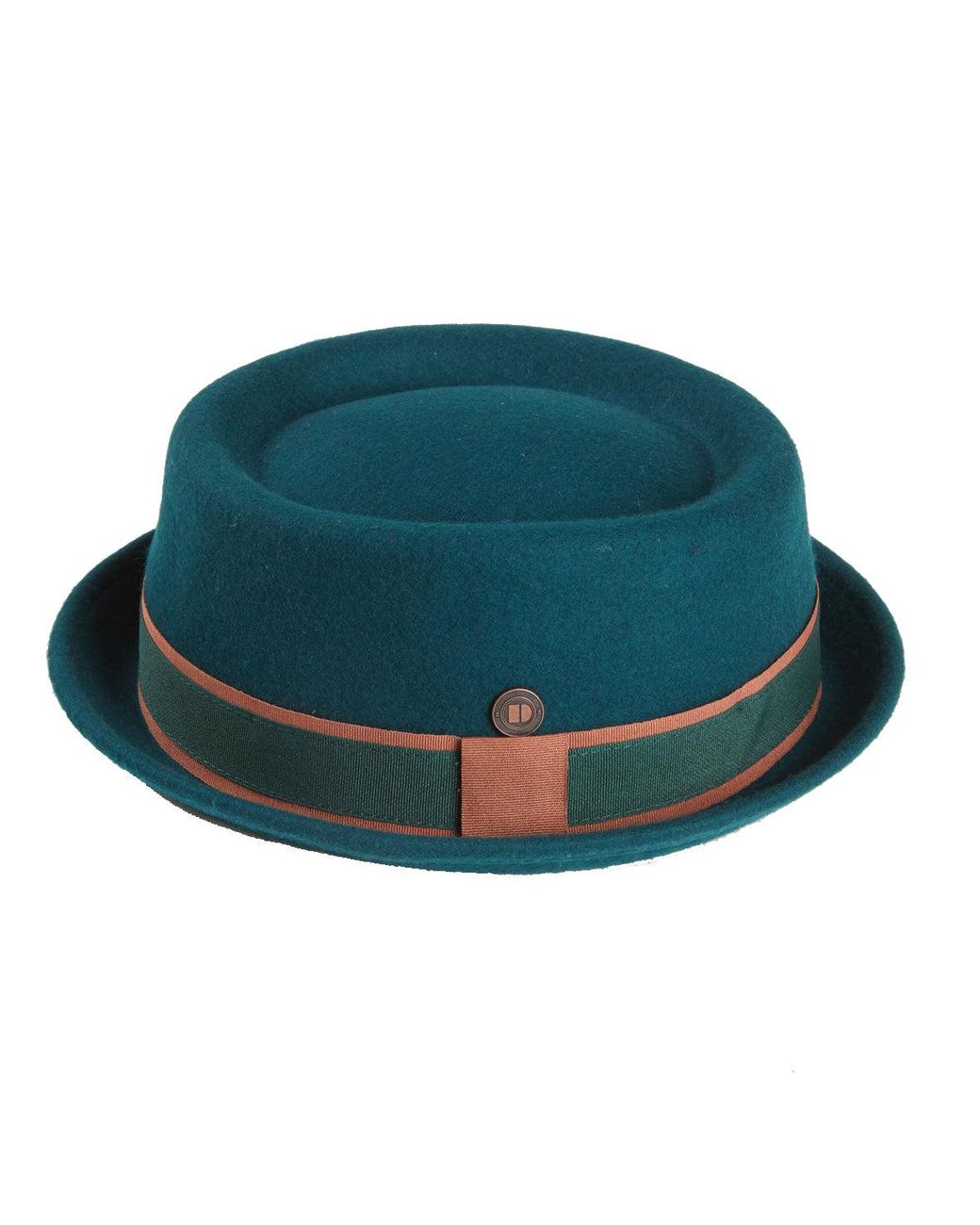 Dasmarca Hats Green Leo Hemlock Felt Skimpy Brim Short Brim Rude Boy Mod Style Porkpie Hat for men