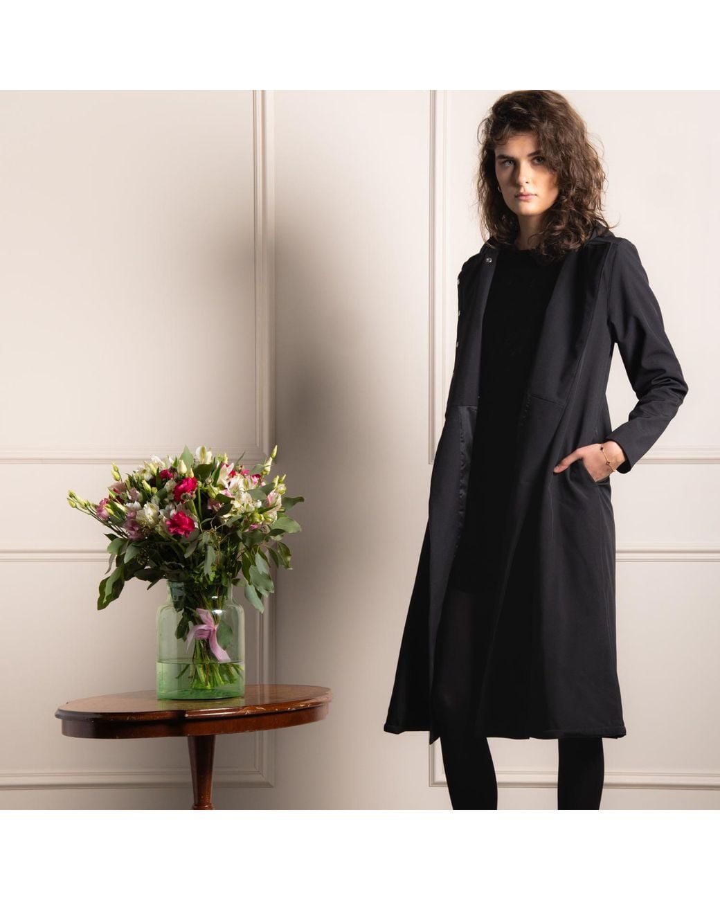 RainSisters Black Short Waterproof Coat