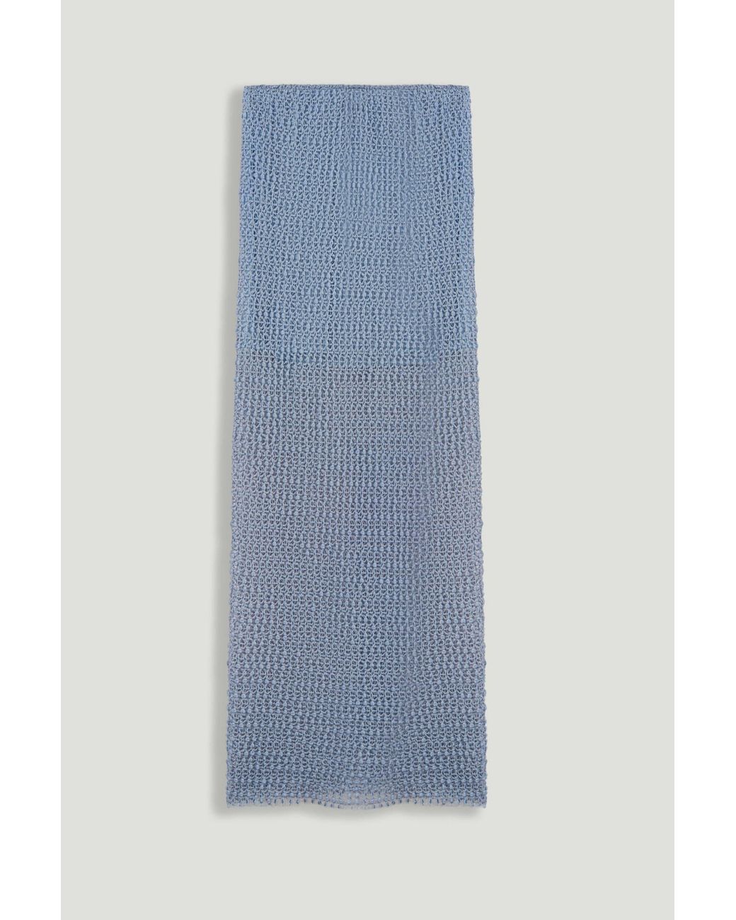 Nocturne Blue Mesh Detail Maxi Skirt