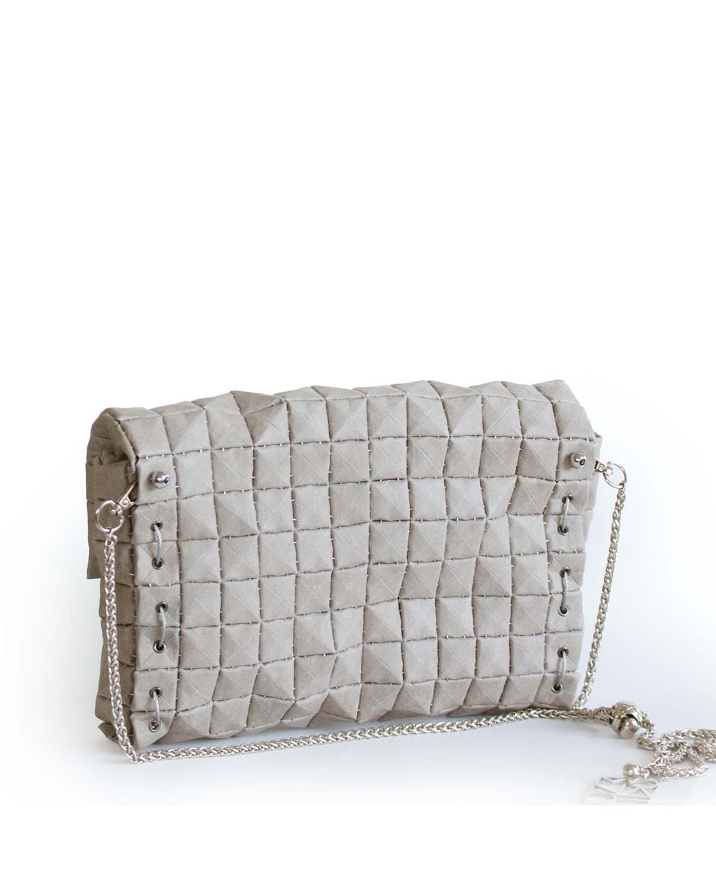 Monade Gray Clutch Bag Matte Stone