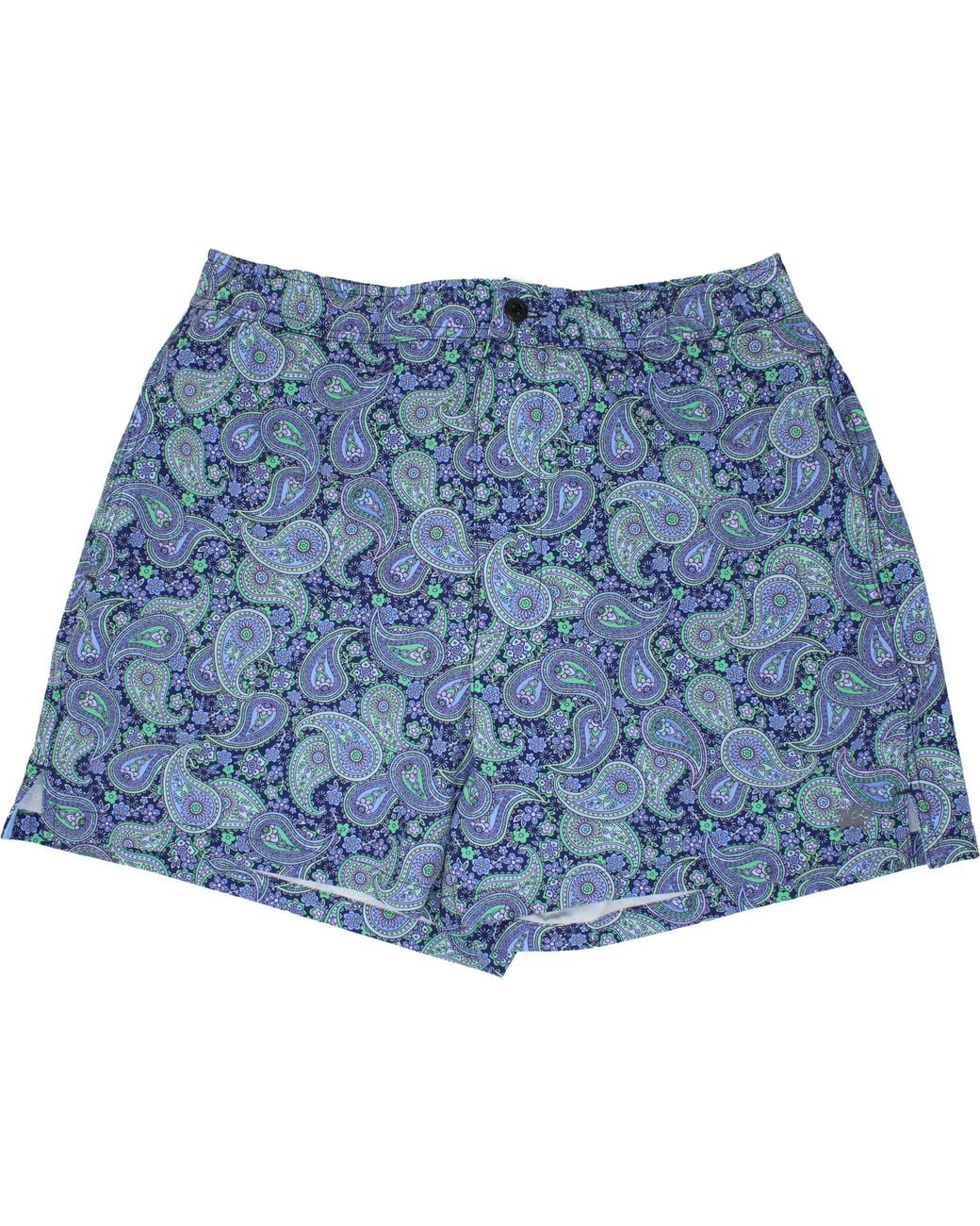 Lords of Harlech Blue Quack Pow Paisley Swim Short for men