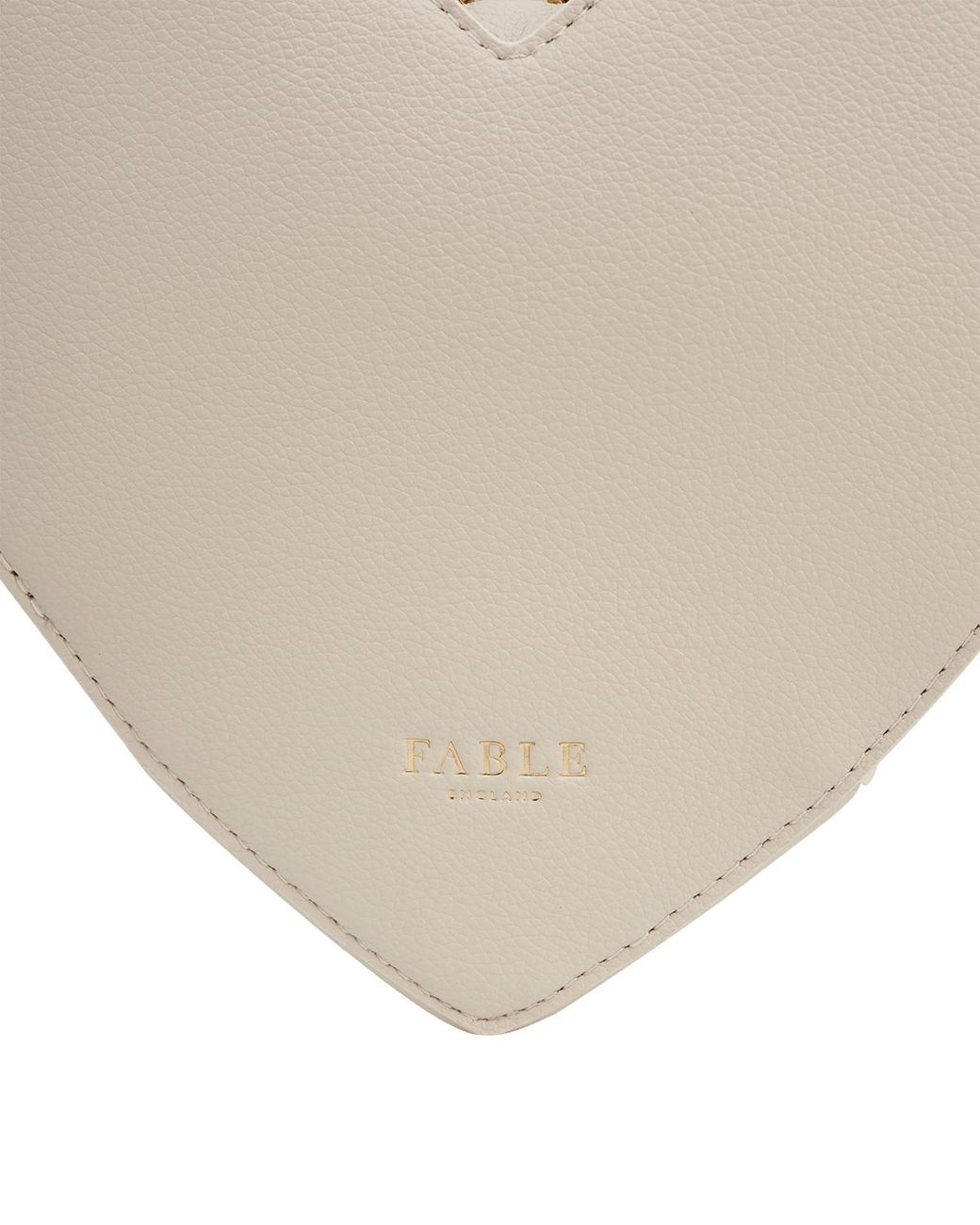 Fable England White Neutrals Heart Crossbody Bag
