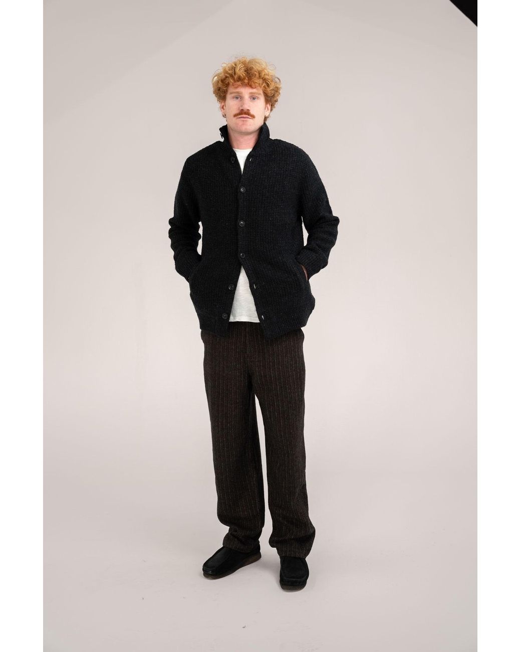 Komodo Blue Heath Fleece Lined Wool Jacket for men