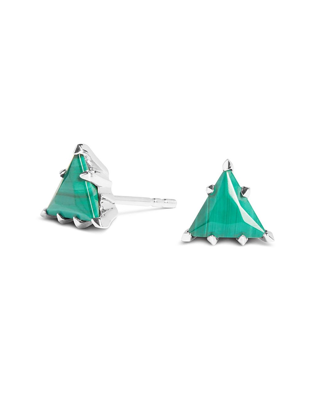 Kasun Green Trillion Earrings