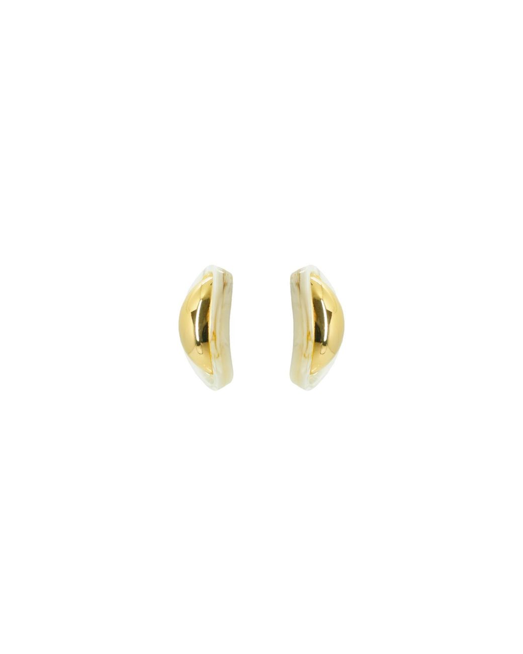 Gissa Bicalho Metallic Neutrals Handmade Acrylic Earring Equinox Nacre
