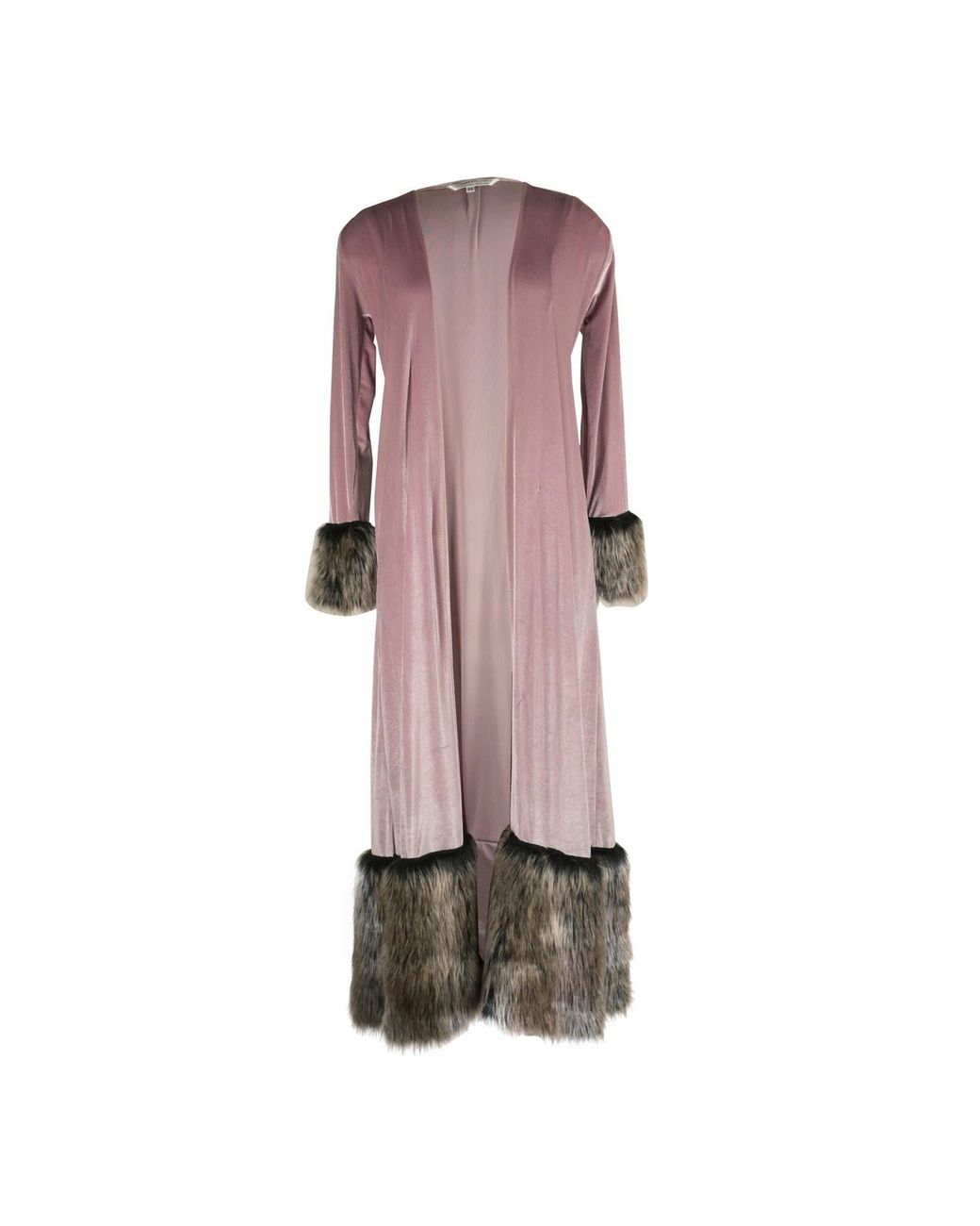 Jennafer Grace Pink Blush Velvet Faux Fur Cuff Jacket