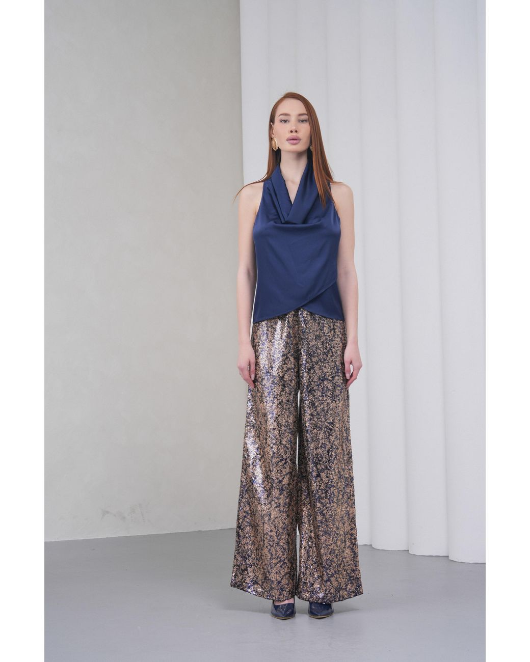 Lumina Eligma Red Ember Flare Sequin Pants