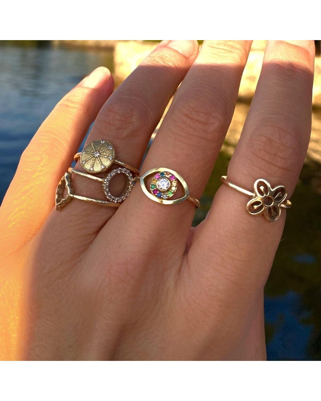 With Love Darling Metallic Circle Ring