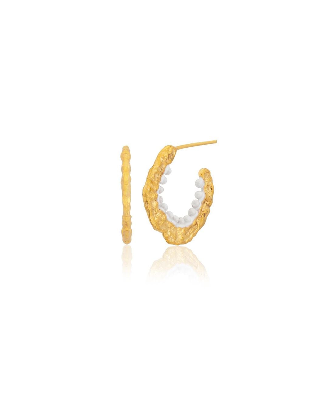 Milou Jewelry Metallic Alice Hoop Earrings
