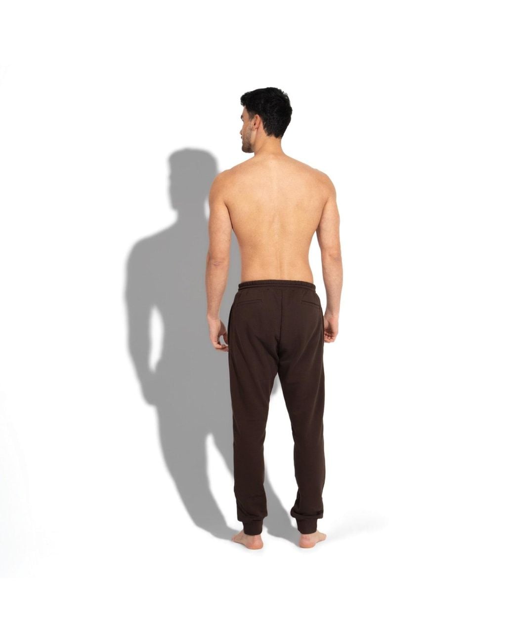 Maison Tangerine Brown Tobacco Premium Cotton Sweatshirt & Joggers Tracksuit Set For