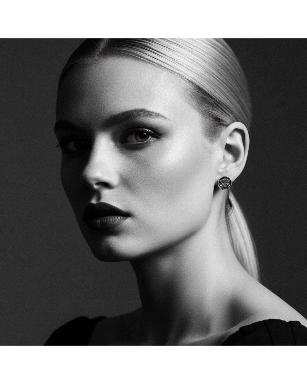 Tg-Jewellery by Tamara Gervasio Black Medaglie Skull Bones Stud Earring – Sterling
