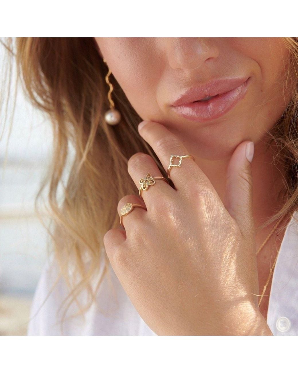 With Love Darling Metallic Bese Saka Ring