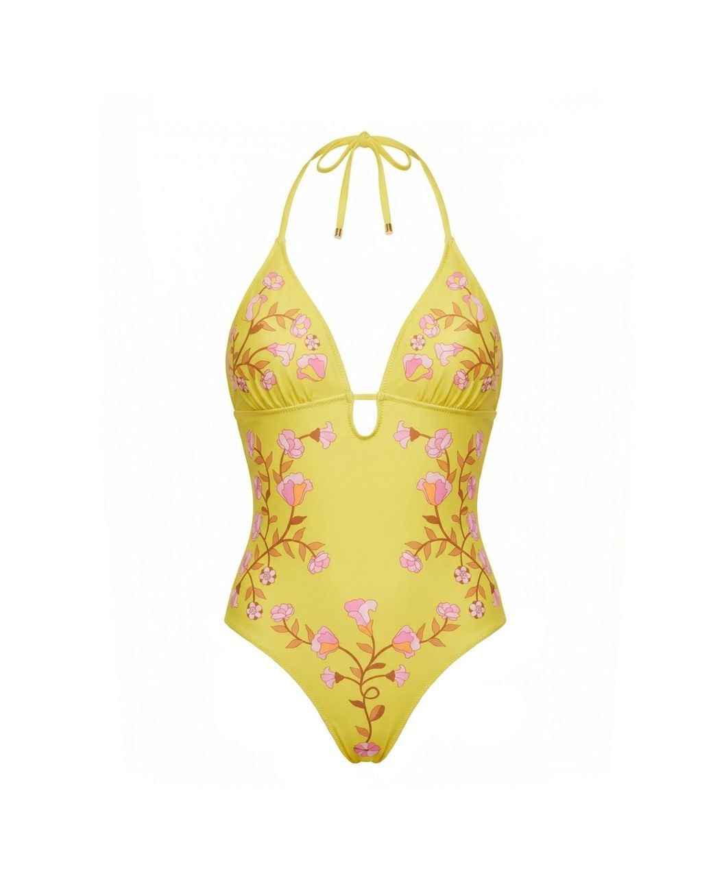 Jessie Zhao New York Yellow Bloom Reversible One Piece Swimsuit